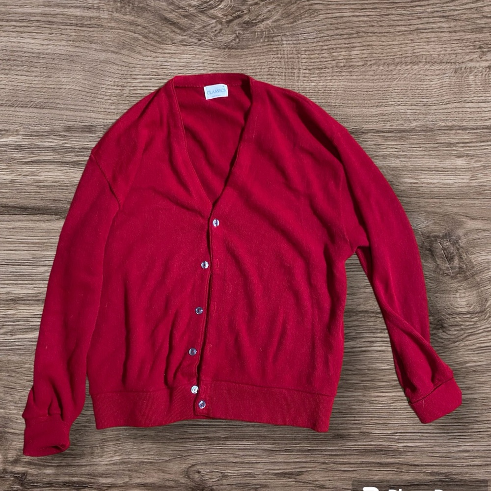 Classics red cardigan vintage